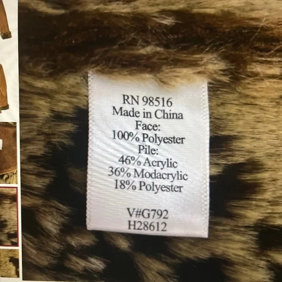 COLDWATER CREEK Faux Fur-Lined Hooded Winter Faux Suede Coat - M - Like New - Picture 4 of 4